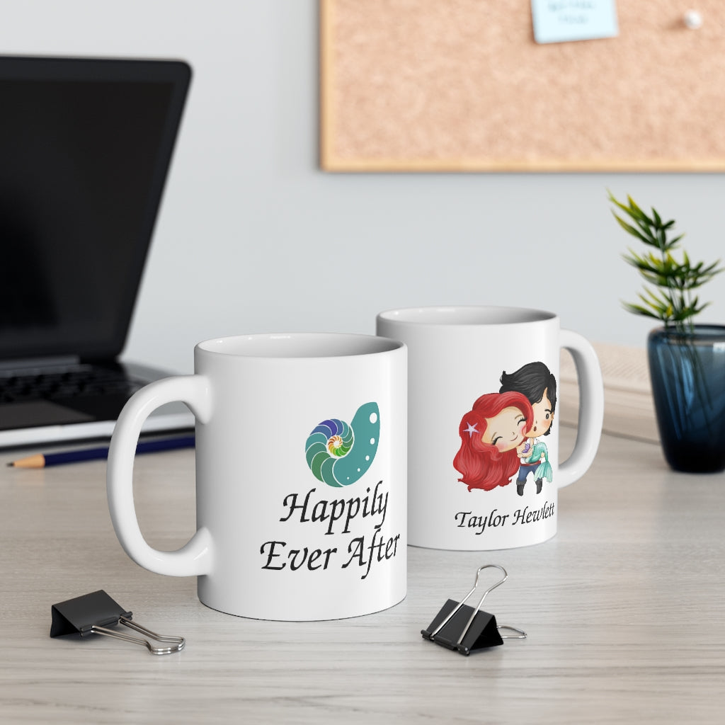 Little Mermaid and Prince Fairy Tale 11 oz Ceramic Mug