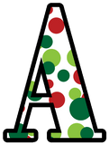 Christmas Dots Alphabet