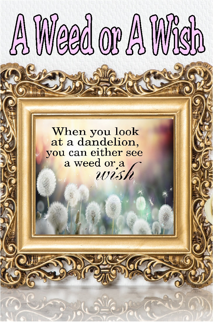 "When you look at a Dandelion, you can either see a weed or a wish."