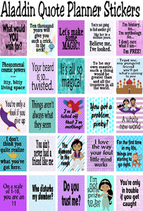 Plan out your week with these Alddin Quote planner sticker printables. #disneyaladdin #aladdinquotes #plannersticker