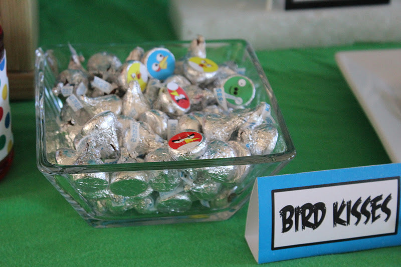Angry Bird Kiss Label Stickers