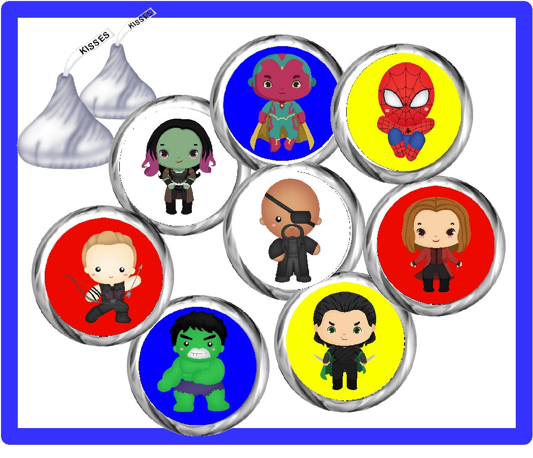 Avengers Kiss Label Printable 2