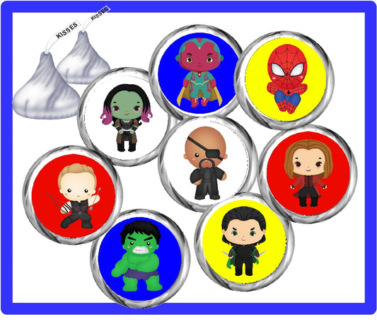 Avengers Kiss Label Printable 2