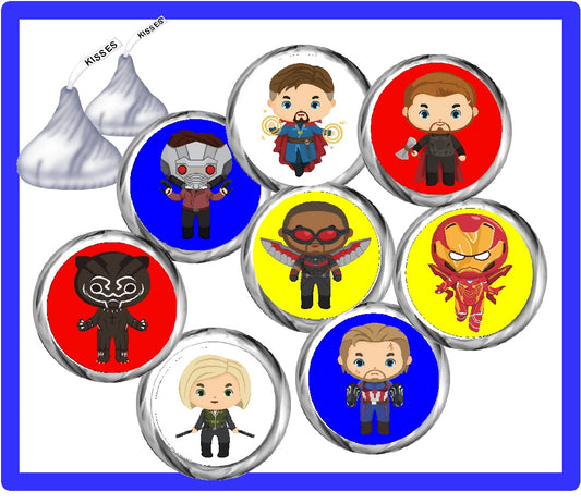 Avengers Kiss Label Printable