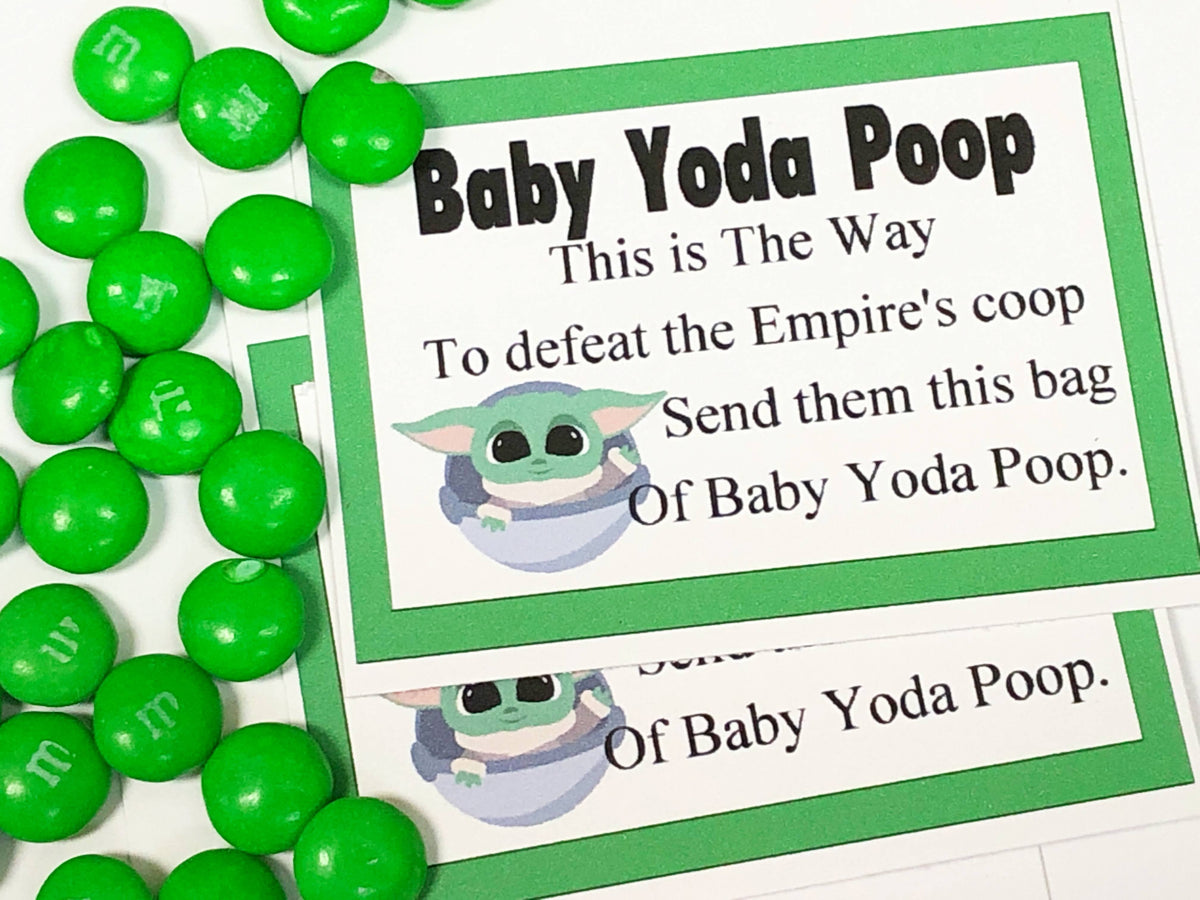 Baby Yoda Poop Bag Topper Printable