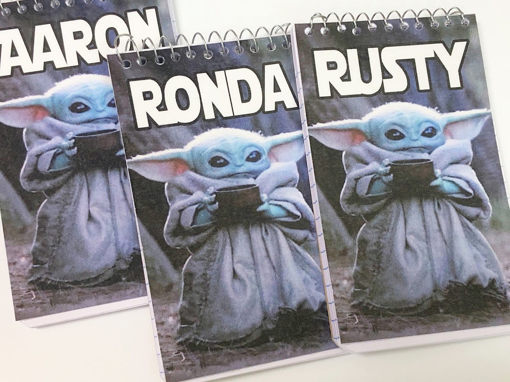 Baby Yoda Personalized Notebook DIY Party Mom