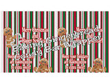 Baking Gingerbread Christmas Candy Bar Wrapper