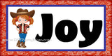 Bandana Cowgirl Personalized Name Plaque