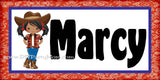 Bandana Cowgirl Personalized Name Plaque