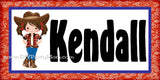 Bandana Cowgirl Personalized Name Plaque