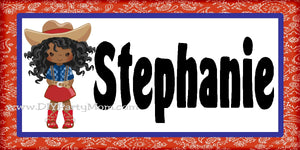 Celebrate your little cowgirl with this cute personalize name plaque perfect for her room! #cowgirllife #personalizedgiftidea 
