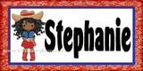 Bandana Cowgirl Personalized Name Plaque