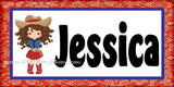 Bandana Cowgirl Personalized Name Plaque