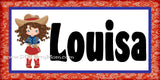 Bandana Cowgirl Personalized Name Plaque