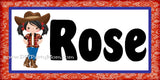 Bandana Cowgirl Personalized Name Plaque