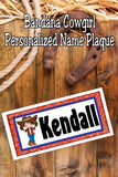 Celebrate your little cowgirl with this cute personalize name plaque perfect for her room! #cowgirllife #personalizedgiftidea 