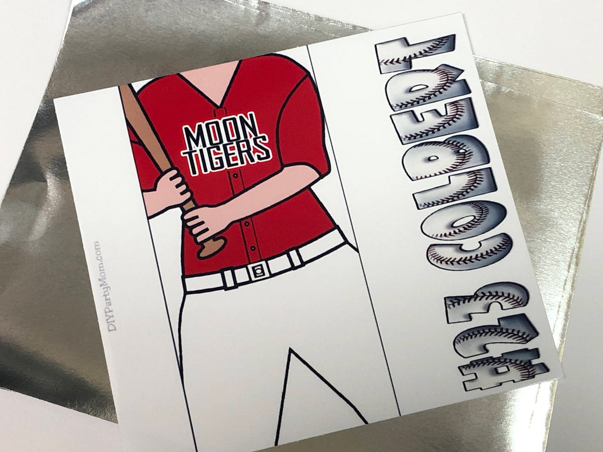 Baseball Personalized Candy Bar Wrapper