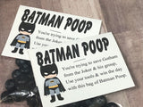 Batman Poop Bag Topper Party Printable
