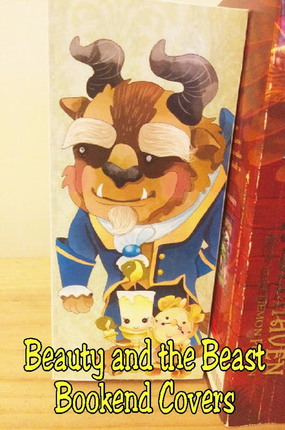 Let Belle and the Beast protect and corrall your favorite books with these Beauty and the Beast printable bookend covers.  Covers are easy to print, cut, glue, and put together to keep your library in order.