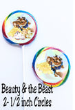 Beauty and the Beast Printable Circles