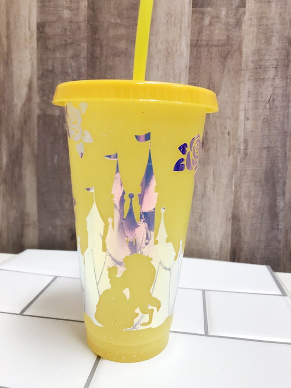 Beauty and the Beast Rose Cold Cup