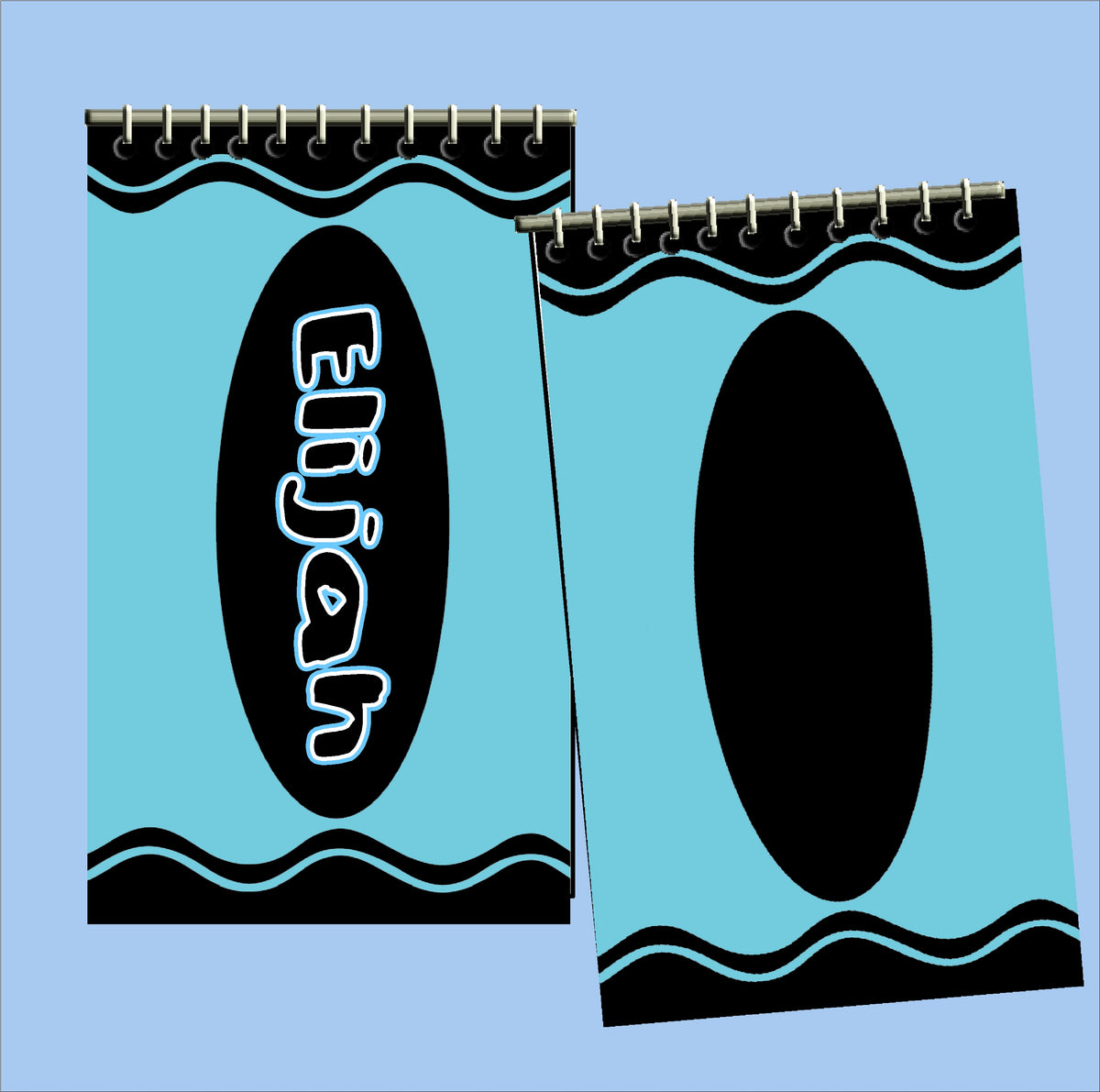 Colored Crayon Personalized Notebook Party Favor