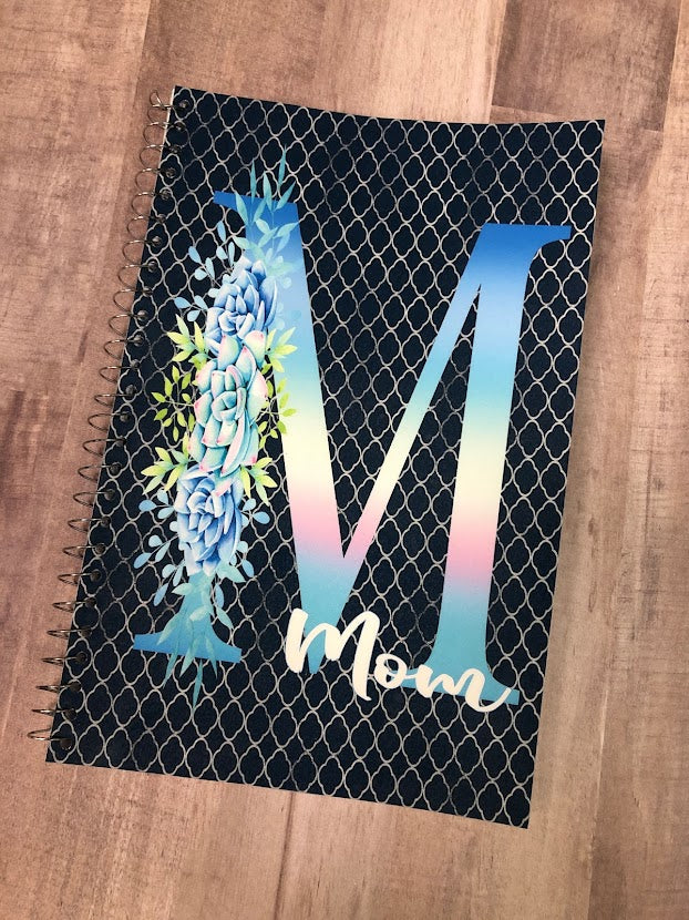 Blue Succulent Personalized Journal
