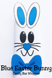 Celebrate Easter with some one you love by giving them this cute blue Easter bunny candy bar.  This candy bar is the perfect addition to an Easter basket or class party.