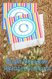 Bright Stripes Monogram Note Cards Print