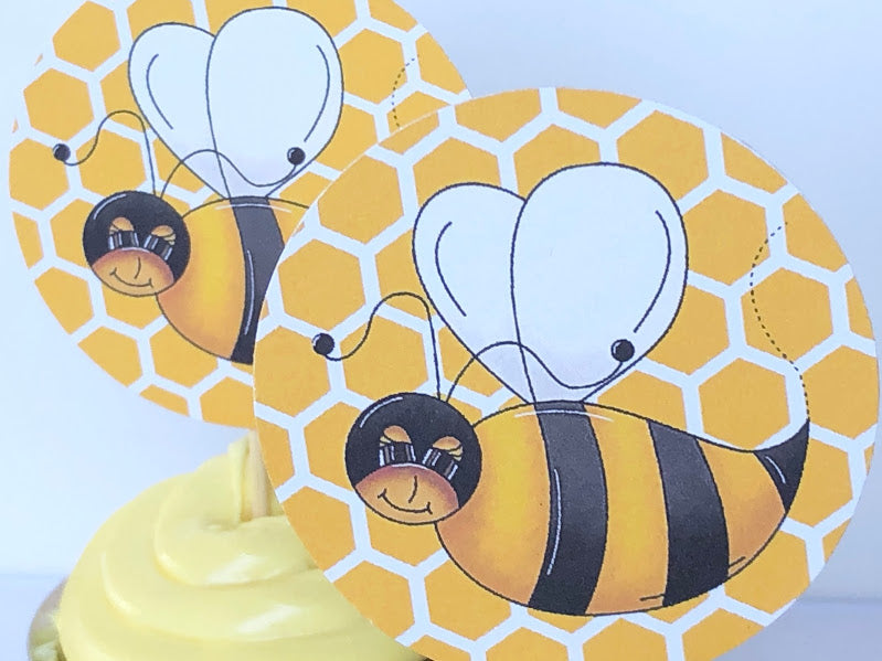 Buzzing Bee Cupcake Topper