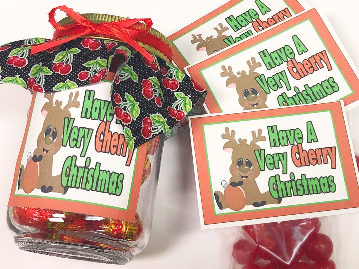 Very Cherry Christmas Bag Topper Printable