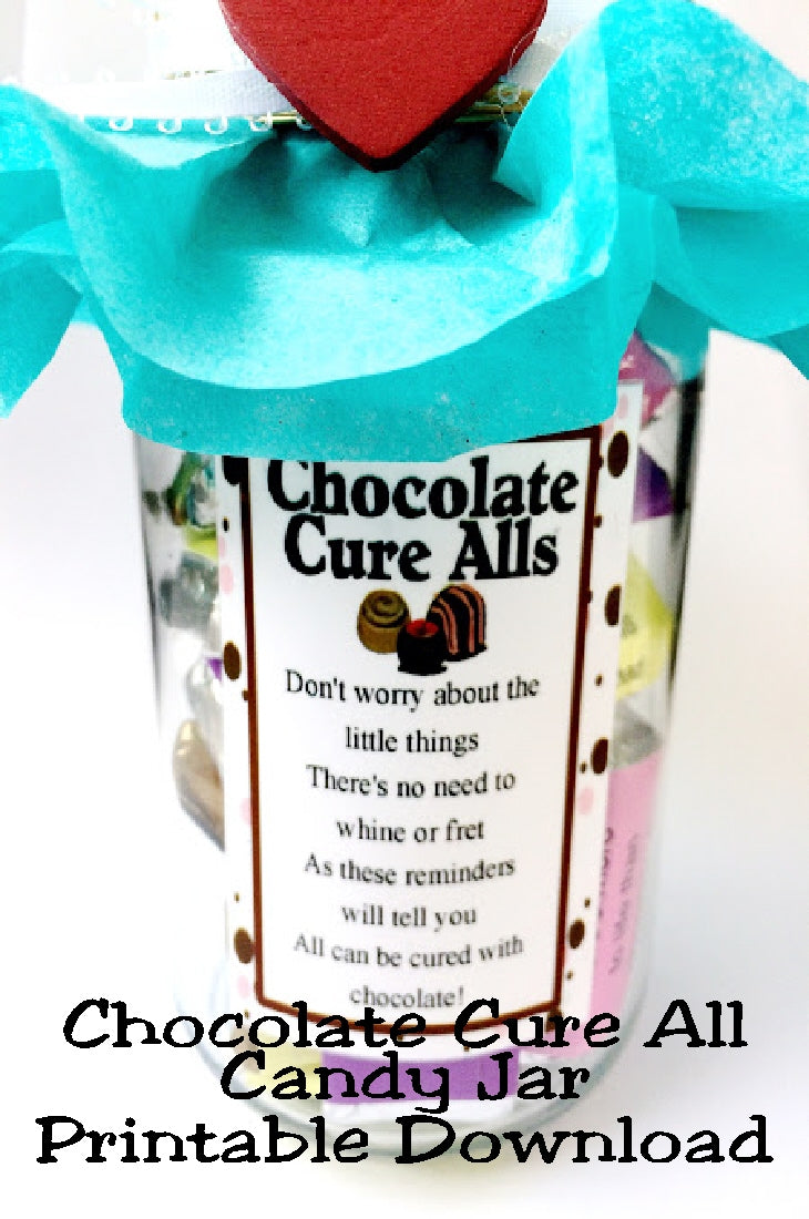 Cheer up a friend or give a fun gift with this Chocolate Cure All Candy Jar