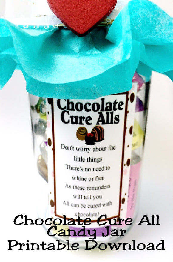 Cheer up a friend or give a fun gift with this Chocolate Cure All Candy Jar