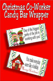 Give your co-workers a fun Christmas gift with this chocolate candy bar and printable wrapper.  They will love the Merry Christmas greeting and the chocolate present.