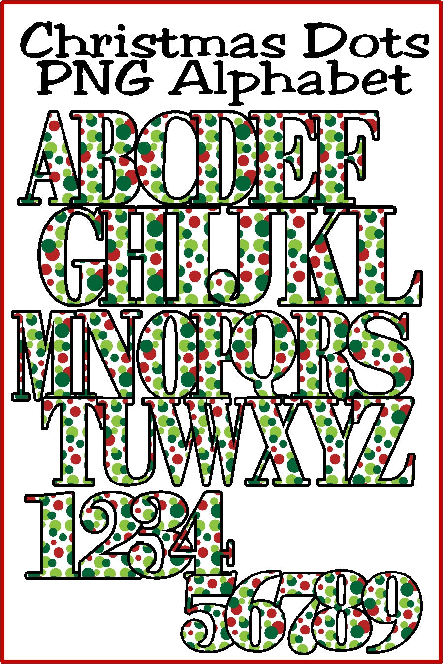 Christmas Dots Alphabet