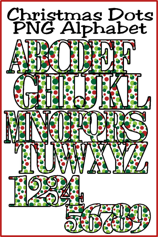 Christmas Dots Alphabet