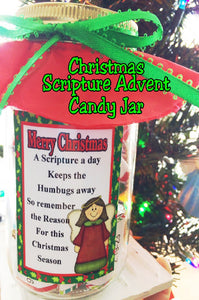 Countdown to Christmas with Bible Scriptures and Chocolate! This is a fun way to get yourself or your kids to read the story of the birth of Jesus and enjoy it as each scripture is on a Hershey mini candy bar wrapper.