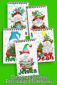 Christmas Gnomes Personalized Notebook Stocking Stuffers