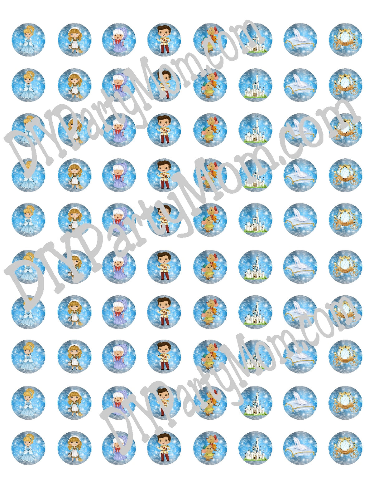 Cinderella Kiss Label Printables