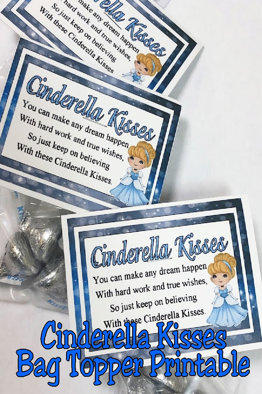 Cinderella Kisses Bag Topper Printable
