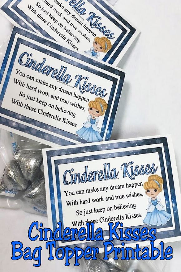 Cinderella Kisses Bag Topper Printable