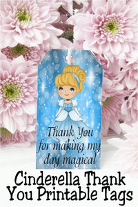 Cinderella Thank You Printable Tags