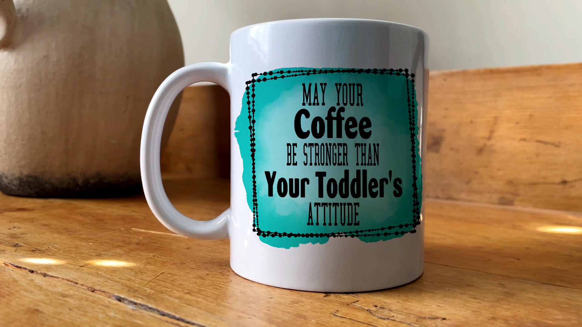 may your coffee be stronger than your toddler' Travel Mug