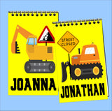 Construction Personalized Notebook