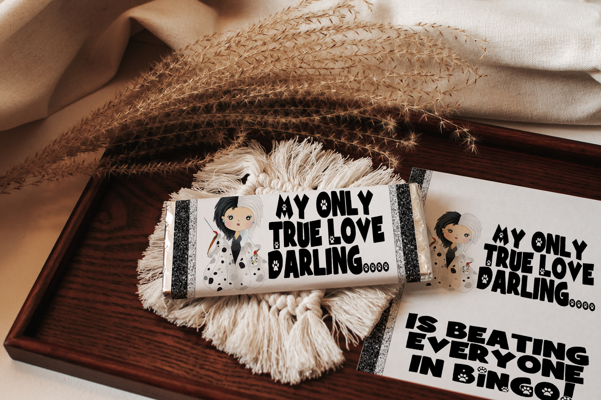 Villain Bingo Prize Printable Candy Bar Wrappers