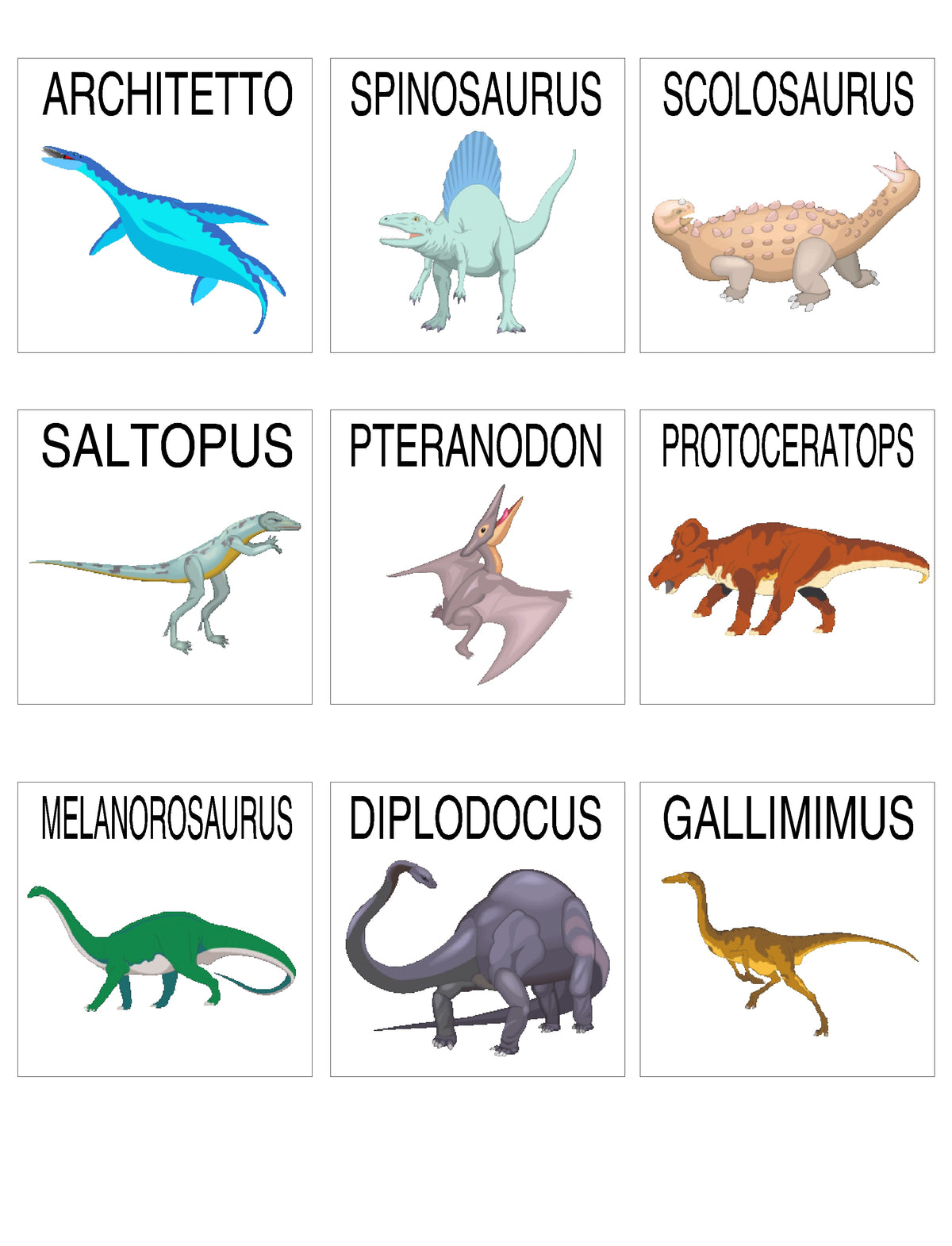 Dinosaur Bingo Game Printable