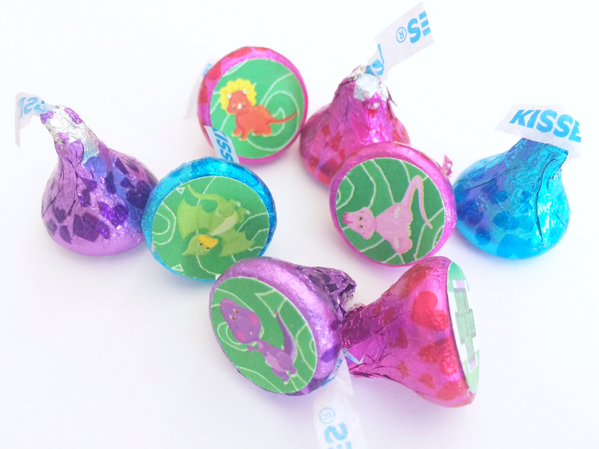 Dinosaur Kisses Printable Label