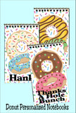 Donut Party Personalized Notebook Party Favors