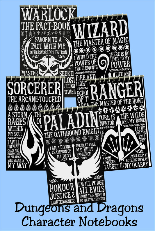 Dungeons and Dragons Character Notebooks