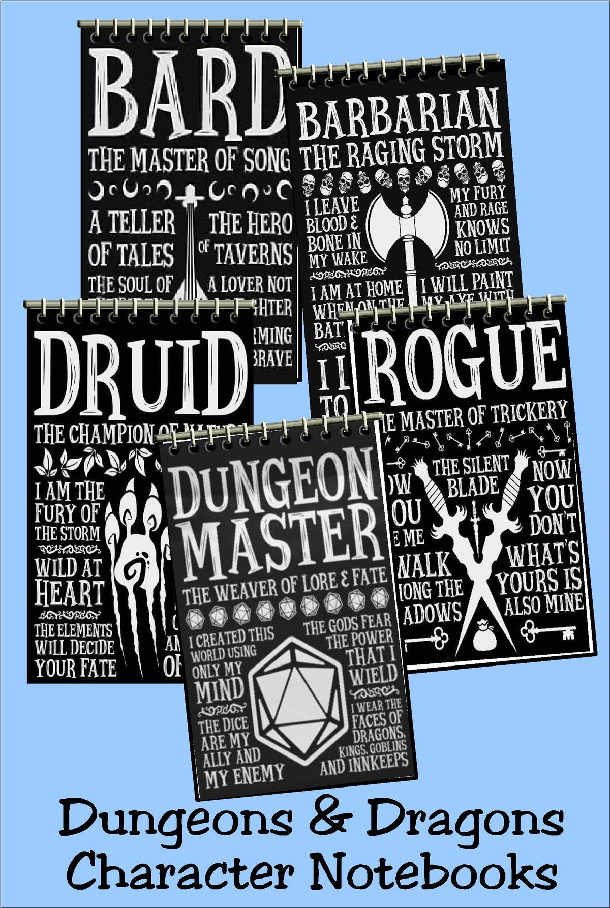Dungeons and Dragons Character Notebooks